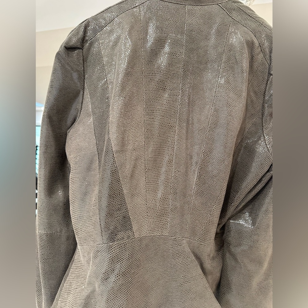 Reiss 1971 Leather Jacket (Brown) size UK 10/US6 - Picture 7 of 16